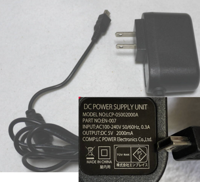 *Brand NEW* LCP-05002000A DC5V 2000mA AC ADAPTER Power Supply